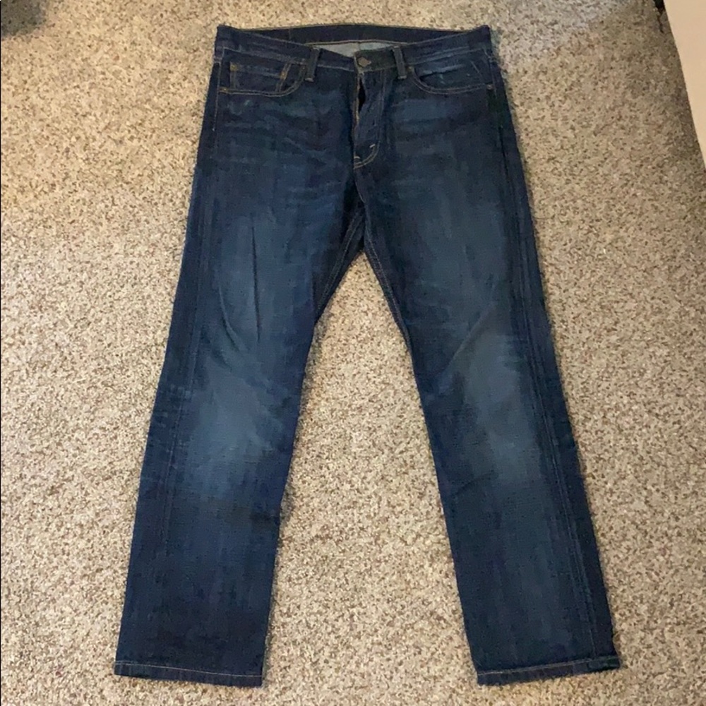 Levi’s 513 Straight Jeans, dark blue wash, 34x30